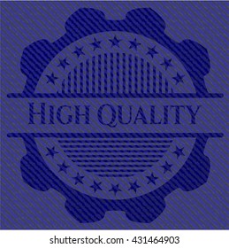 High Quality badge with denim texture