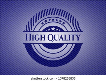  High Quality badge with jean texture