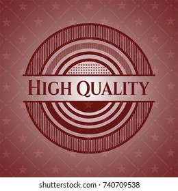 High Quality badge with red background