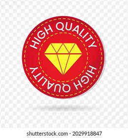 High quality banner design, red and yellow color, Vector Illustration with transparent background.