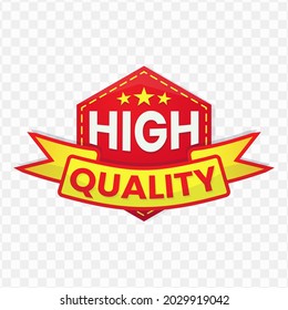 High quality banner design, red and yellow color, Vector Illustration with transparent background.