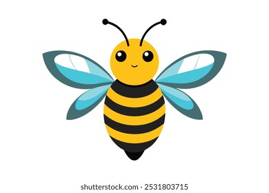 High quality Bee silhouette vector illustration.