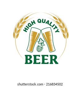 high quality beer emblem