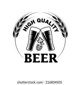 high quality beer emblem