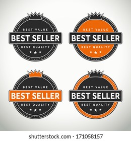 High quality best seller seals and badges for websites and print labels