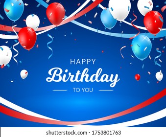 High Quality Birthday and Celebration Poster on Coloured Background . Isolated Vector Elements