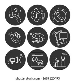  High quality black outline talk symbols for web site design and mobile apps. Collection of communication thin line icons