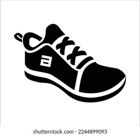 high quality black silhouette vector icon, sneaker icon or logo isolated sign symbol vector illustration.