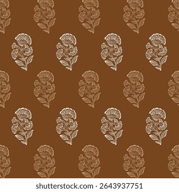 High quality block print pattern in EPS format for home decor.