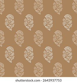 High quality block print pattern in EPS format for home decor.