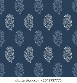 High quality block print pattern in EPS format for home decor.