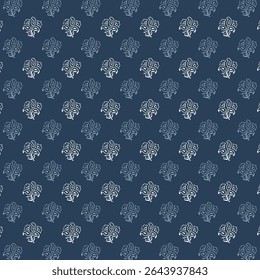 High quality block print pattern in EPS format for home decor.