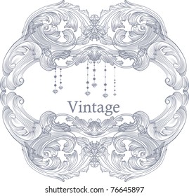 high quality bold vintage frame - suit for cover design - card design