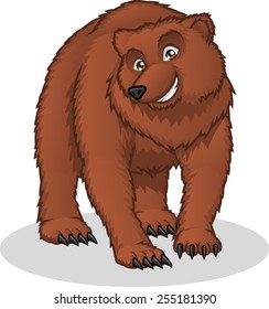 High Quality Brown Bear Vector Cartoon Illustration