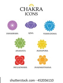 High quality chakra isolated vector objects.