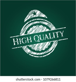 High Quality chalk emblem written on a blackboard
