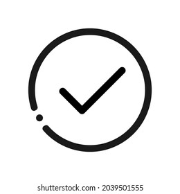 High quality check mark icon. Unique and very suitable for your web design, UI, mobile app design, logo, etc. 
Vector illustration on a white background. 