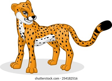 High Quality Cheetah Vector Cartoon Illustration