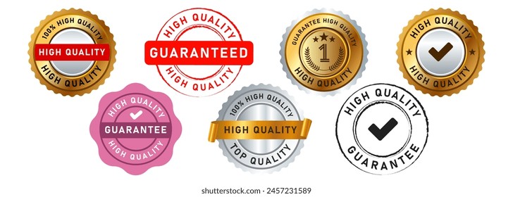 high quality circle stamp seal badge label sticker for guarantee commercial product sale