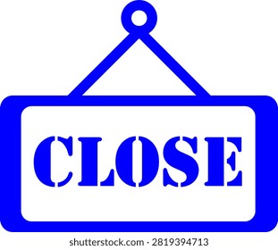 High quality closed store sign illustration vector.
