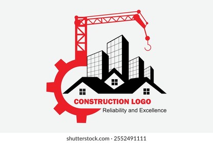 High quality colorful construction logo,  home repair, roofing, remodeling, handyman, home renovation, decor logo