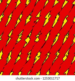 High quality comic book style background. Pop art retro comic. Lightning blast halftone dots. Cartoon vs. Vector Illustration. Background superhero. Abstract background.