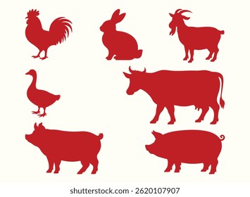 High Quality Common Farm Animal Vector Images