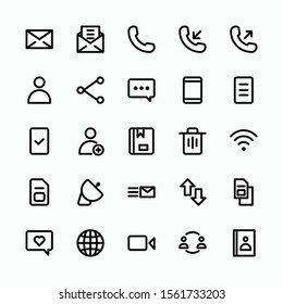 High quality communication line icons for you and you can use these icons for any projects