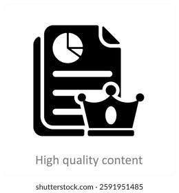 High Quality Content icon concept