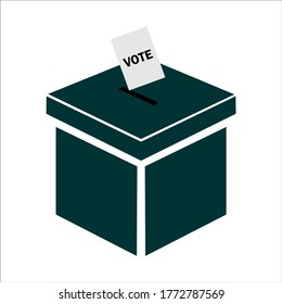 High quality dark blue flat voting hand icon. Vote, election, democracy. Useful for web site, banner, greeting cards, apps and social media posts.