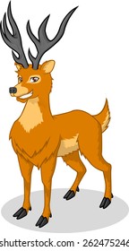 High Quality Deer Vector Cartoon Illustration