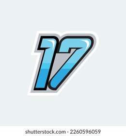 Hochwertiges Design von 17 Rennnummern für Ihre Marke.