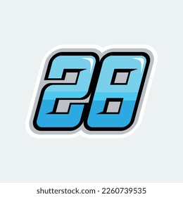 Diseño de alta calidad de 28 números de carreras para su marca de negocios.