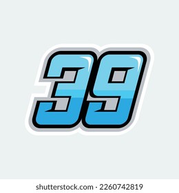 Diseño de alta calidad de 39 números de carreras para su marca de negocios.