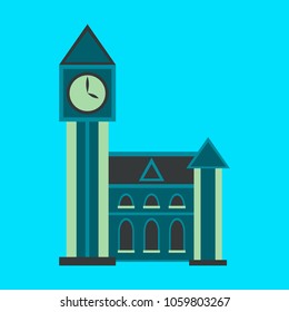 High quality, detailed most famous World landmark. Vector illustration of the Big Ben, the symbol of London and United Kingdom. Travel vector