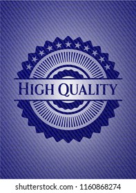High Quality emblem with jean background