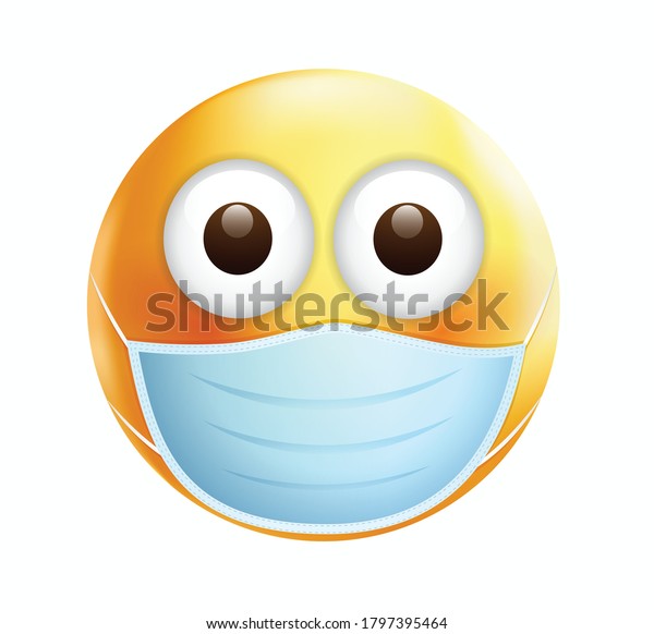 High Quality Emoticon On White Backgroundcorona Stock Vector (Royalty ...