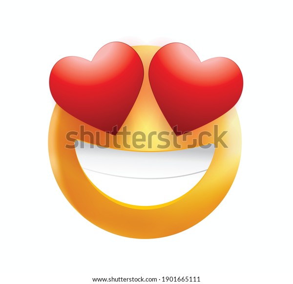 High Quality Emoticon Smiling Love Emoji Stock Vector (Royalty Free ...