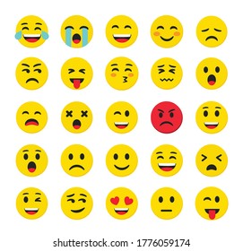 High quality emoticons isolated on a white background.Emoticons set.Emoji collection vector illustration.Yellow smiley.Emoji.Emoticons.