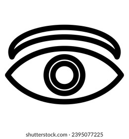High Quality Eye Icon. Black Stroke Icon