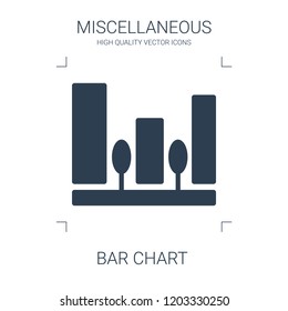 high quality filled bar chart icon on white background. from miscellaneous collection flat trendy vector bar chart symbol. use for web and mobile