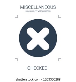 high quality filled checked icon on white background. from miscellaneous collection flat trendy vector checked symbol. use for web and mobile