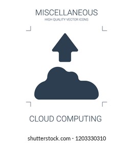 high quality filled cloud computing icon on white background. from miscellaneous collection flat trendy vector cloud computing symbol. use for web and mobile