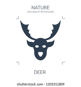 high quality filled deer icon on white background. from nature collection flat trendy vector deer symbol. use for web and mobile