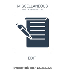high quality filled edit icon on white background. from miscellaneous collection flat trendy vector edit symbol. use for web and mobile