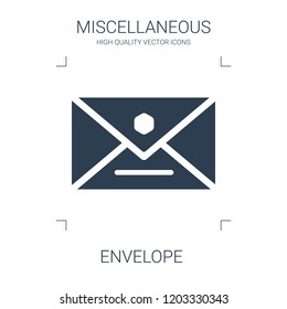 high quality filled envelope icon on white background. from miscellaneous collection flat trendy vector envelope symbol. use for web and mobile