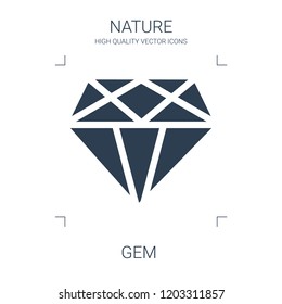 high quality filled gem icon on white background. from nature collection flat trendy vector gem symbol. use for web and mobile