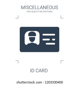 high quality filled id card icon on white background. from miscellaneous collection flat trendy vector id card symbol. use for web and mobile