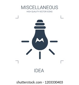 high quality filled idea icon on white background. from miscellaneous collection flat trendy vector idea symbol. use for web and mobile
