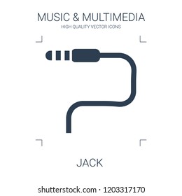high quality filled jack icon on white background. from music multimedia collection flat trendy vector jack symbol. use for web and mobile